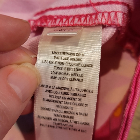 Free People Youthquake Floral Printed Crop Flare Jeans Pink Denim Jeans NWT - Picture 6 of 9